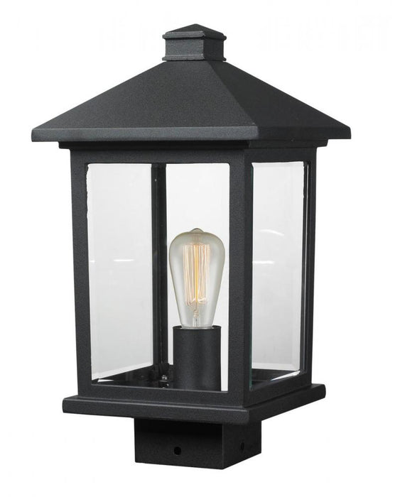 1 Light Outdoor Post Mount Fixture | 531PHMS-BK