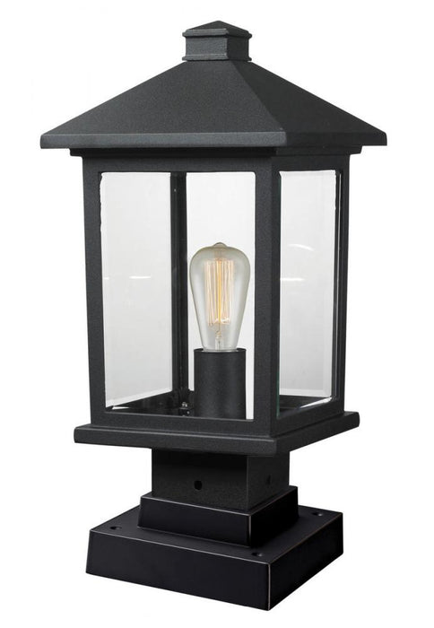 1 Light Outdoor Pier Mounted Fixture | 531PHMS-SQPM-BK