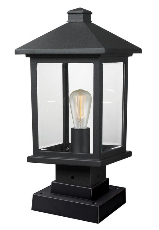 1 Light Outdoor Pier Mounted Fixture | 531PHMS-SQPM-BK