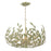 Broche 6 Light Champagne Green Tea Chandelier | 533-CT