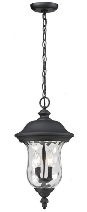 2 Light Outdoor Chain Mount Ceiling Fixture | 533CHM-BK
