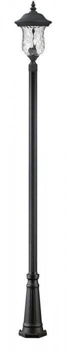 3 Light Outdoor Post Mounted Fixture | 533PHB-519P-BK