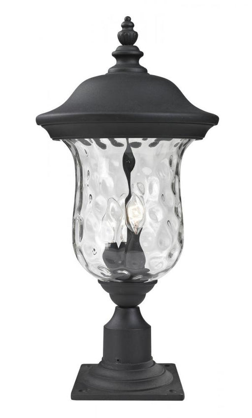 3 Light Outdoor Pier Mounted Fixture | 533PHB-533PM-BK