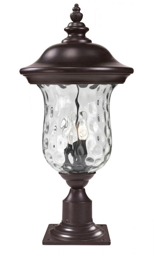 3 Light Outdoor Pier Mounted Fixture | 533PHB-533PM-RBRZ