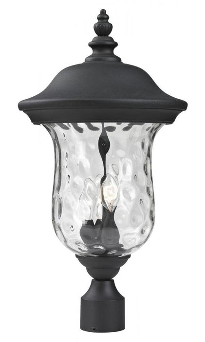 3 Light Outdoor Post Mount Fixture | 533PHB-BK