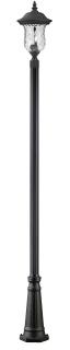 2 Light Outdoor Post Mounted Fixture | 533PHM-519P-BK