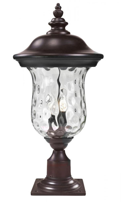 2 Light Outdoor Pier Mounted Fixture | 533PHM-533PM-RBRZ
