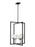 Generation Lighting Mitte transitional 4-light indoor dimmable large ceiling pendant hanging chandelier light in midnigh