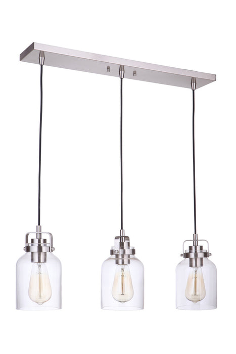 Craftmade Foxwood 3 Light Pendant in Brushed Polished Nickel