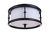 Craftmade Marlowe 3 Light Flushmount in Flat Black