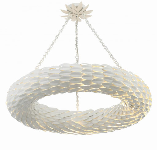 Crystorama Broche 8 Light Matte White Chandelier