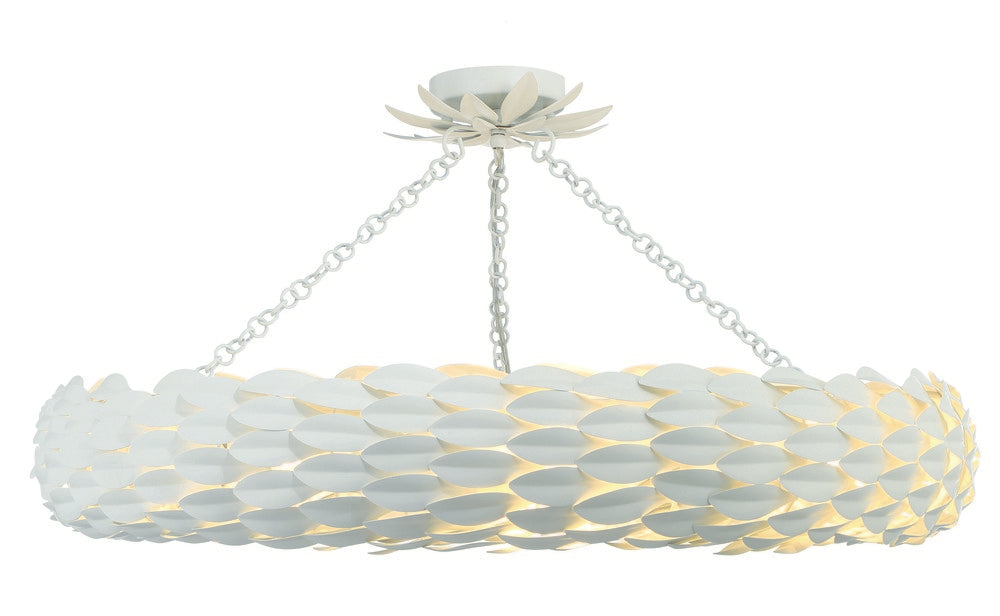 Broche 33.5'' Matte White Semi Flush Mount | 538-MT_CEILING