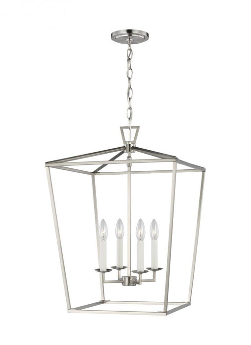 Visual Comfort & Co. Studio Collection Dianna transitional 4-light indoor dimmable medium ceiling pendant hanging chandelier light in brush
