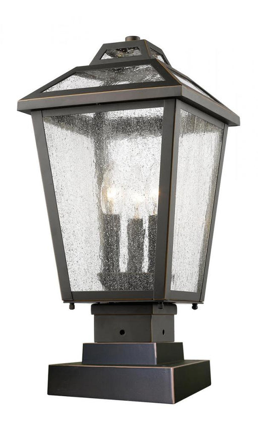 3 Light Outdoor Pier Mounted Fixture | 539PHMS-SQPM-ORB