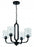 Craftmade Collins 4 Light Chandelier in Flat Black