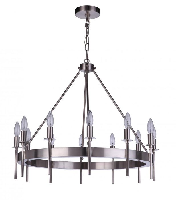 Craftmade Larrson 12 Light Chandelier in Brushed Polished Nickel