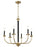 Craftmade Stanza 6 Light Chandelier in Flat Black/Satin Brass