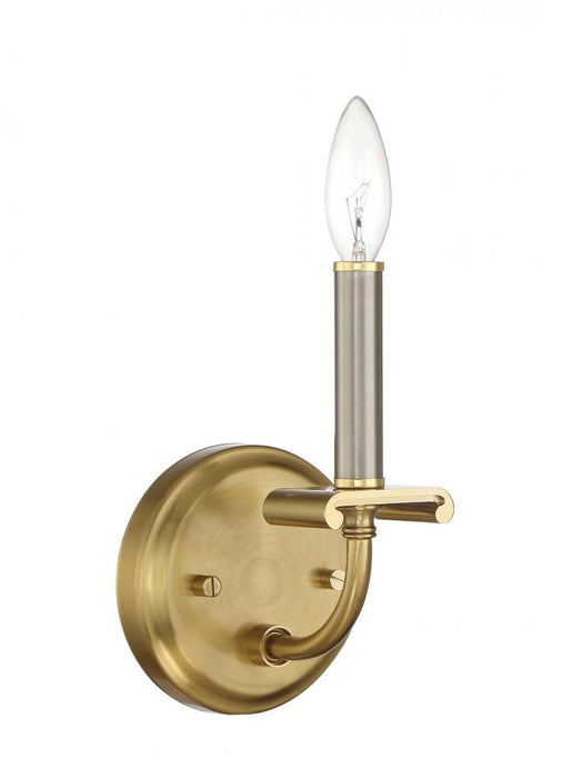 Craftmade Stanza 1 Light Wall Sconce in Brushed Polished Nickel/Satin Brass