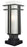 1 Light Outdoor Pier Mounted Fixture | 549PHB-SQPM-BK