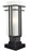 1 Light Outdoor Pier Mounted Fixture | 549PHM-SQPM-BK