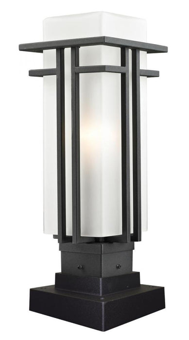 1 Light Outdoor Pier Mounted Fixture | 549PHM-SQPM-BK