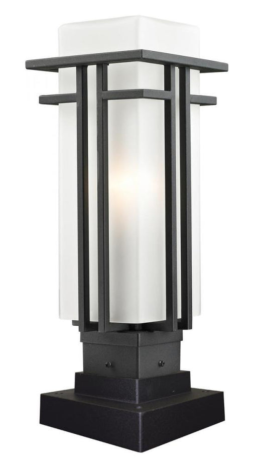 1 Light Outdoor Pier Mounted Fixture | 549PHM-SQPM-BK