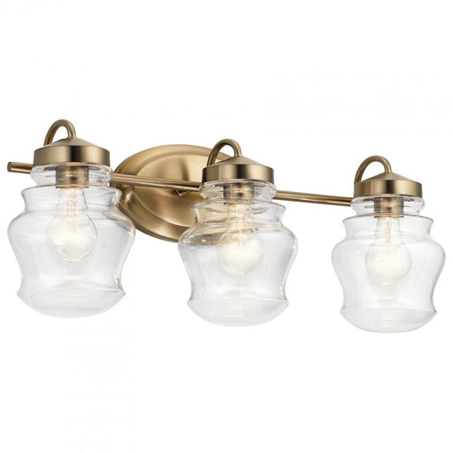 Kichler Janiel 24" 3 Light Vanity Light with Clear Glass in Classic Bronze