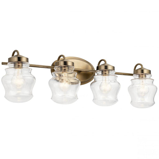 Kichler Janiel 33.25" 4 Light Vanity Light with Clear Glass in Classic Bronze