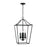 4-light Foyer Pendant Lantern In Black Iron | 550641BI