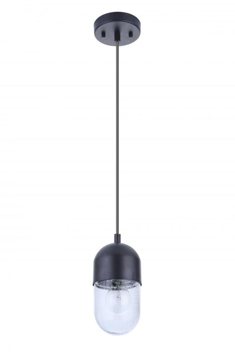 Craftmade Pill 1 Light Mini Pendant in Flat Black