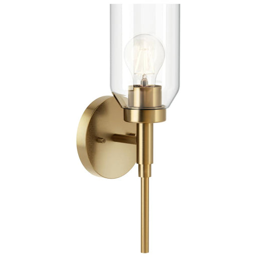 Kichler Madden 14.75 Inch 1 Light Wall Sconce with Clear Glass in Champagne Bronze