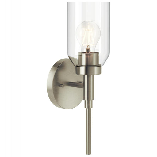 Kichler Madden 14.75 Inch 1 Light Wall Sconce with Clear Glass in Brushed Nickel