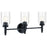 Kichler Madden 24 Inch 3 Light Vanity with Clear Glass in Black