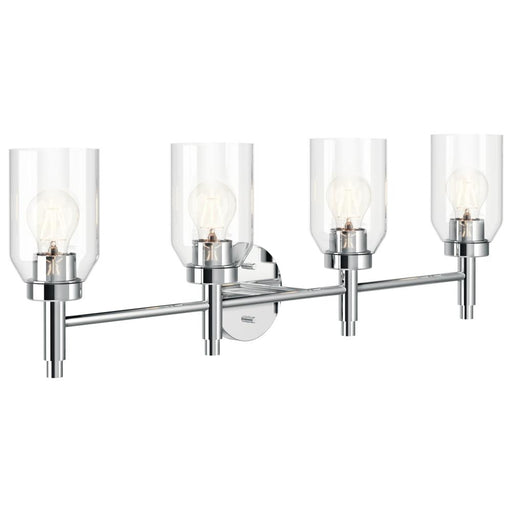 Kichler Madden 34 Inch 4 Light Vanity with Clear Glass in Chrome