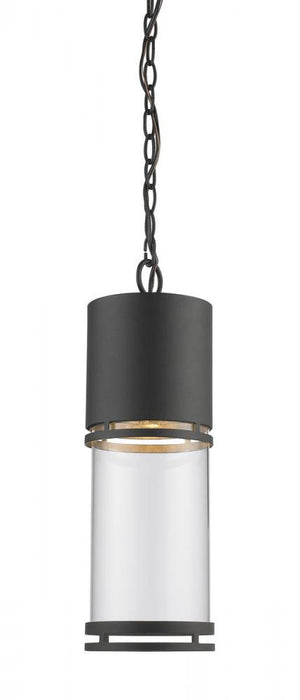 1 Light Outdoor Chain Mount Ceiling Fixture | 553CHB-BK-LED