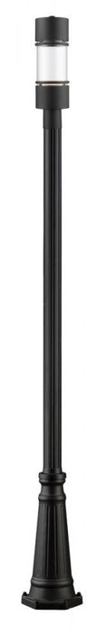 1 Light Outdoor Post Mounted Fixture | 553PHB-519P-BK-LED