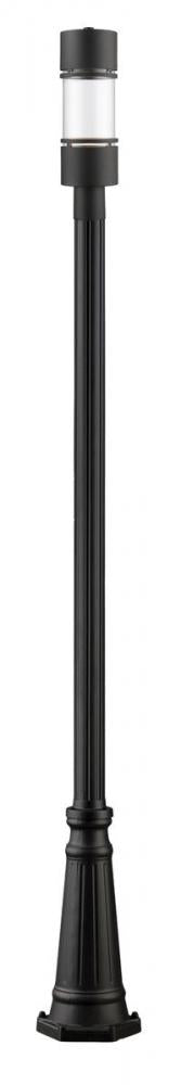 1 Light Outdoor Post Mounted Fixture | 553PHB-519P-BK-LED
