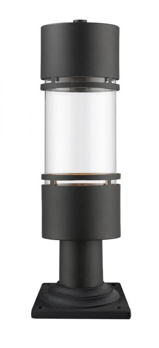 1 Light Outdoor Pier Mounted Fixture | 553PHB-533PM-BK-LED