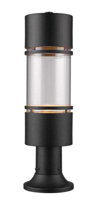 1 Light Outdoor Pier Mounted Fixture | 553PHB-553PM-BK-LED