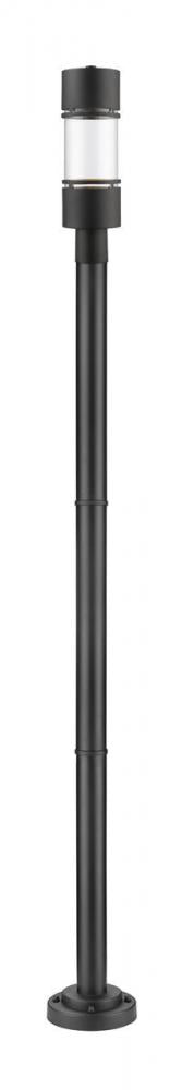 1 Light Outdoor Post Mounted Fixture | 553PHB-567P-BK-LED