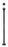 1 Light Outdoor Post Mounted Fixture | 553PHB-567P-BK-LED