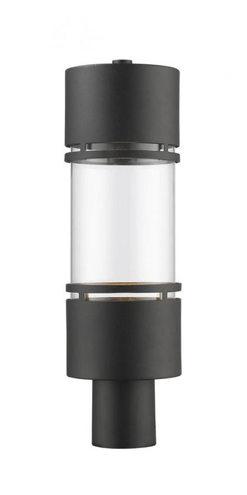 1 Light Outdoor Post Mount Fixture | 553PHB-BK-LED