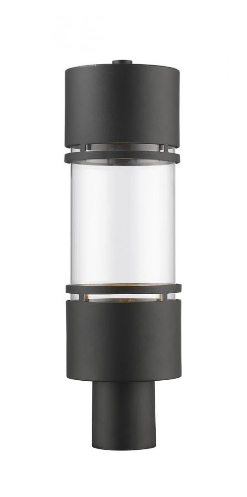 1 Light Outdoor Post Mount Fixture | 553PHB-BK-LED