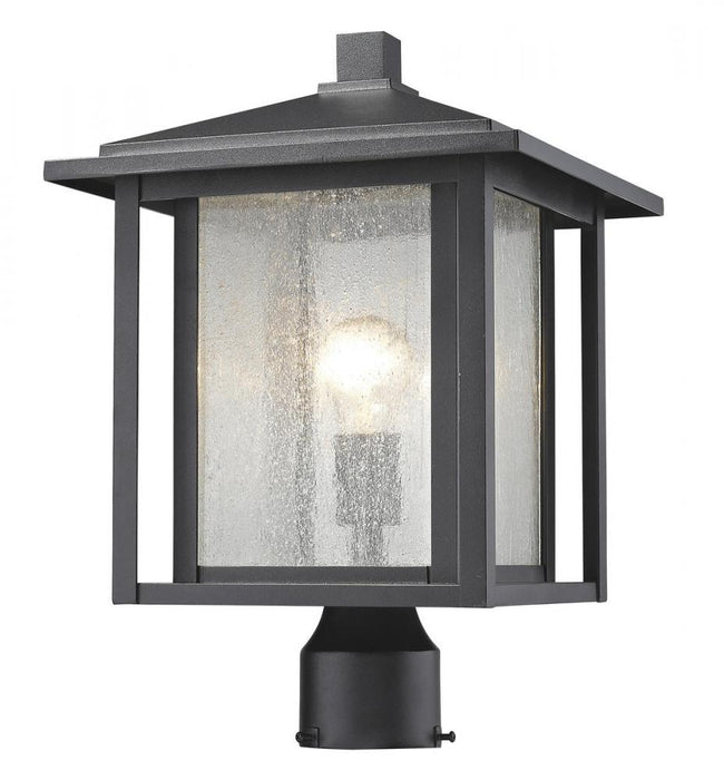 1 Light Outdoor Post Mount Fixture | 554PHB-BK