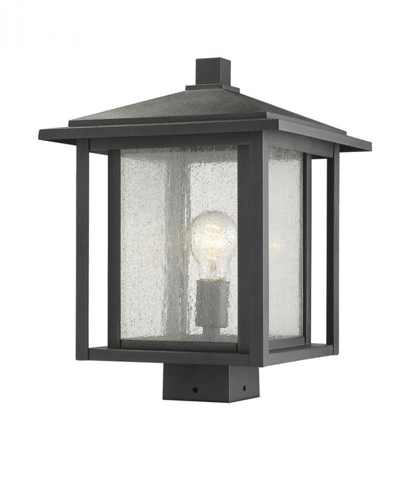 1 Light Outdoor Post Mount Fixture | 554PHBS-BK