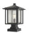 1 Light Outdoor Pier Mounted Fixture | 554PHBS-SQPM-BK