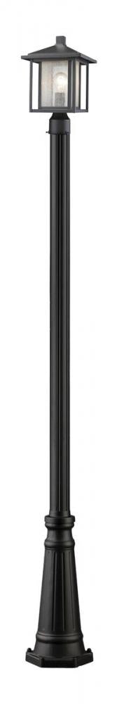 1 Light Outdoor Post Mounted Fixture | 554PHM-519P-BK