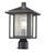 1 Light Outdoor Post Mount Fixture | 554PHM-BK