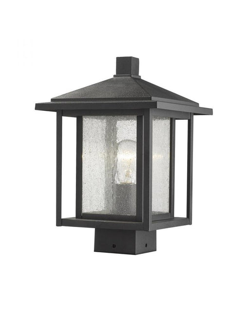1 Light Outdoor Post Mount Fixture | 554PHMS-BK
