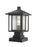 1 Light Outdoor Pier Mounted Fixture | 554PHMS-SQPM-BK